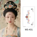 Traditional Chinese flower brow decal sticker temporary face tattoo for cosplay makeup - WS431