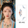 Traditional Chinese style temporary face tattoo stickers, eyebrow and corner stickers, waterproof. - WS442