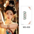 Chinese style temporary face tattoo sticker, traditional forehead flower waterproof decal for women - WS438