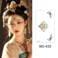 Traditional Chinese style Huadian temporary tattoo sticker set for women fashion forehead makeup. - WS435