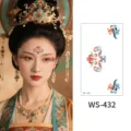 Traditional Chinese style Huadian forehead and eye stickers waterproof temporary tattoo. - WS432