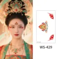 Traditional Chinese face tattoo sticker, waterproof forehead makeup for costume photo. - WS429