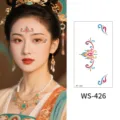 Traditional Chinese Hanfu forehead and eye temporary tattoo stickers, waterproof makeup - WS426