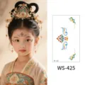 Traditional Chinese flower forehead temporary face tattoo sticker for kids WS-425 - WS425