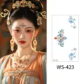 Traditional Chinese flower forehead tattoo sticker temporary waterproof beauty facial makeup decor. - WS423