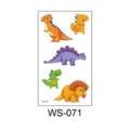 Kids cartoon dinosaur temporary tattoo stickers sheet for boys and girls, cute party favors. - Dinosaur WS-071 / 60*105mm