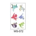 Kids cartoon dinosaur temporary tattoo sticker variant, cute animal body art for boys and girls. - Dinosaur WS-072 / 60*105mm