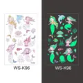 Cartoon luminous mermaid temporary tattoo stickers waterproof body art for kids gifts - WS-K96 / 120*76mm