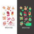 Kids Luminous Temporary Tattoos Cute Cartoon Animals Waterproof Glow in Dark Stickers - WS-K102 / 120*76mm