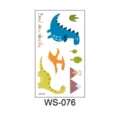 Cute children cartoon dinosaur temporary tattoo stickers sheet model variant WS-076 - Dinosaur WS-076 / 60*105mm