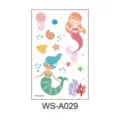 Kids cute cartoon mermaid temporary tattoo sticker waterproof ocean sea summer party supplies - Mermaid Style (WS-A029)