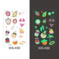 Luminous cartoon summer fruit temporary tattoo stickers waterproof cute body art decal variant - WS-K90 / 120*76mm