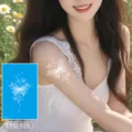 White butterfly temporary tattoo sticker, vintage style body art for women and girls skin. - White HD-026