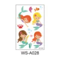 Children cartoon mermaid temporary tattoo stickers waterproof cute ocean animals party sheet - Mermaid Style (WS-A028)