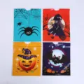Halloween geschenk süßigkeiten beutel set kunststoff kürbis hexe spinne fledermaus motiv detail - 20*18 Vier Stile 50 Stück