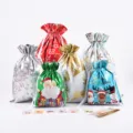 Weihnachtsgeschenk Kordelzug Taschen Set Party Gastgeschenk Süßigkeiten Verpackung Deko - Neue 6 Stile, jeweils 5 Stück