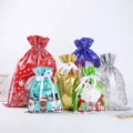 Weihnachtstüten Kordelzug Süßigkeiten Verpackung Urlaub Party Festzubehör Set Pack - Neue 6 Stile, jeweils 5 Stück