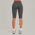 Dark grey high waist butt lift yoga shorts, tight fitness sportswear for women variant. - S / Bottoms / Charcoal Gray