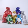 Weihnachten geschenkbeutel kordelzug geschenkverpackung taschen festliche party deko set - Gruppe A 6 Stile / 30er Set (5 pro Stil)