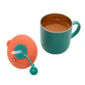 Children 316L stainless steel milk cup with straw and lid for kids kindergarten water bottle - Standard Capacity / Orange Green