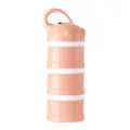 Portable 3-layer baby formula dispenser milk powder container pink cute elephant storage box for travel - Orange (Elephant)