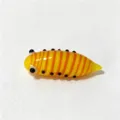 Mini statuetta bruco in vetro carino colorato cartone animato cristallo decorazione - Arancione