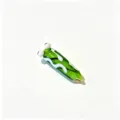 Carina statuetta bruco in vetro verde, mini animale in vetro da scrivania per la decorazione. - Matcha al lime