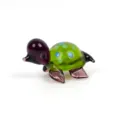 Mini glass turtle figurine cute desktop ornament simulation animal for aquarium decor. - Little Turtle 4