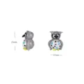 Handmade glass owl loose beads for DIY jewelry making, 23x17mm crafting accessories. - Owl / Gray