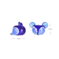 Blue fox head glass beads for handmade DIY jewelry making, necklace and earring accessories. - Dark Blue Fox
