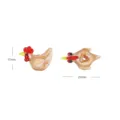 Cute cartoon rooster glass beads for handmade DIY necklaces, earrings, and jewelry accessories. - Rooster