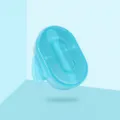 Baby temperature sensing suction bowl infant training tableware spoon set light blue detail view - Blue