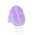 Purple baby silicone training bowl with spoon portable infant complementary food tableware variant. - Purple