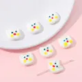 Cute cartoon cat glass loose beads handmade DIY jewelry accessories crafting materials. - White Cat