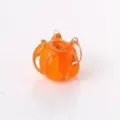 Orange glass lotus bead handmade bracelet jewelry DIY accessory crystal spacer component - Orange