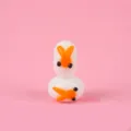 Handmade glass goldfish spacer bead white orange cute DIY jewelry charm accessory 1pcs - 9*14mm / Orange