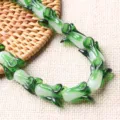 Handmade glass little cabbage spacer beads loose beads for DIY bracelet necklace jewelry making - Green