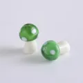 Green glass mushroom loose bead variant for DIY bracelet and necklace jewelry accessories - Small Size Approx. 11*14mm / Green
