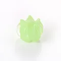 Light green glass lotus bead loose charm for DIY jewelry making crafting bracelet hairpin material. - Light Green