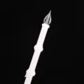 Plume en verre cristal pour ecriture, elegante stylo plume en verre transparent et blanc. - Style bambou - blanc