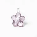 Purple glass flower pendant DIY handmade jewelry accessory for necklace and bracelet - Light Purple