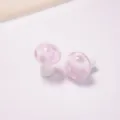 Pink glass mushroom beads loose charms DIY handmade bracelet necklace jewelry making accessories - Small Size Approx. 11*14mm / Pink