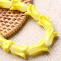Handmade yellow glass cabbage beads loose spacer beads for DIY bracelets necklaces jewelry making - Lemon Yellow