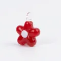 Red Glass Flower Pendant DIY Jewelry Making Charm Beaded Bracelet Necklace Accessory - Red