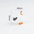 Cute glass swan animal figurine desktop ornament, small decorative glass craft sculpture. - Style 3