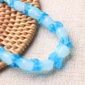 Handmade glass spacer beads blue white charms for DIY bracelet necklace jewelry accessories. - Blue