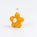 Ciondolo fiore in vetro fatto a mano per gioielli fai da te, collana e accessori per braccialetti. - Ambra