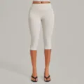 High-waist tummy control yoga capris for women, stretchy fitness running sports pants. - S / Bottoms / Warm Stone Grey