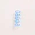 Transparent blue 5-ring binder spine detail shot ideal for DIY loose-leaf notebooks. - Transparent Blue