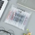Detailed view of 36-color glitter gel pens set in clear packaging, ideal for writing and art. - 1.0mm Bullet Head / 36 Colors Set